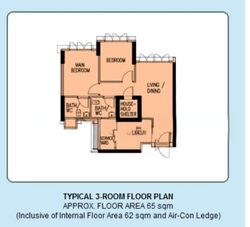 Blk 672B Waterway Banks (Punggol), HDB 3 Rooms #585041501